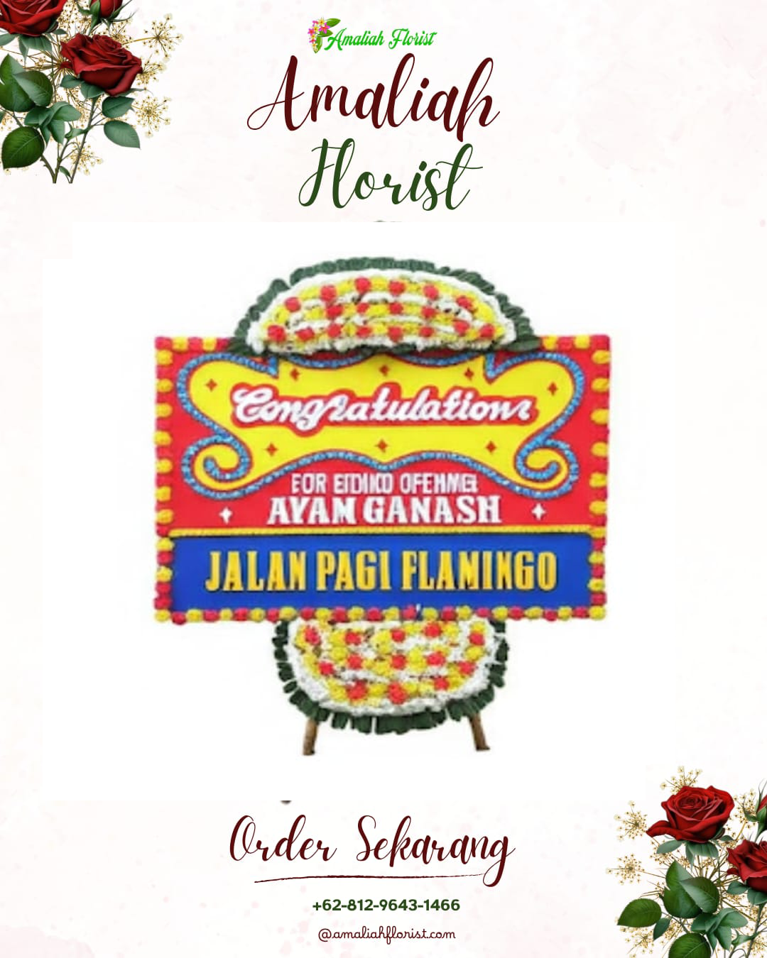 Sewa Papan Bunga Socah